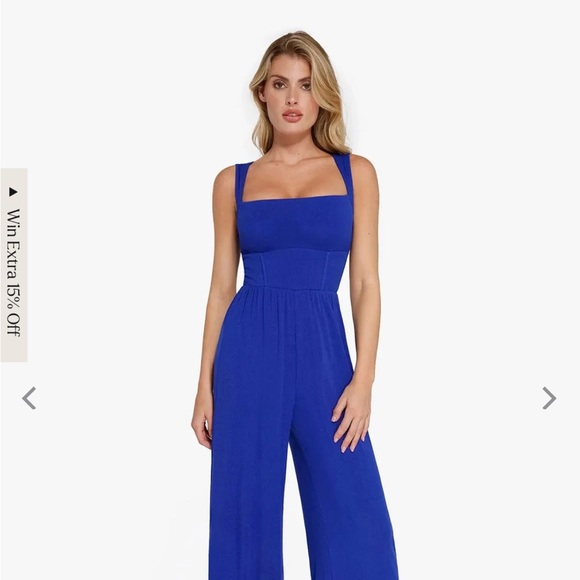 Chic Royal Blue Sleeveless Jumpsuit - Picture 1 of 7
